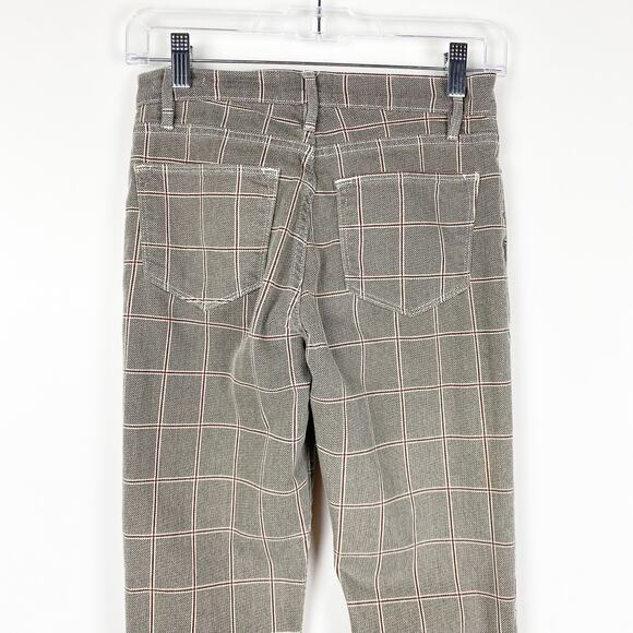 Frame Le High Skinny Crop Jean Window Pane Plaid Pants Womens Size 25 - Picture 10 of 11